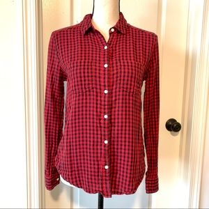 BP Buffalo Plaid Cotton Long Sleeve Button Down—M